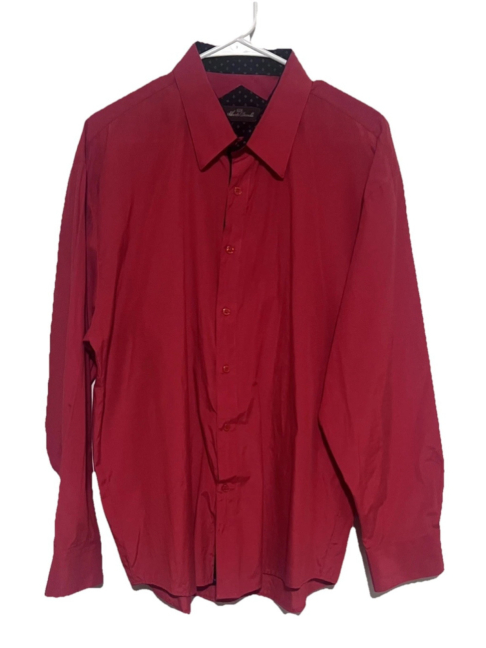 Vintage 90’s Alberto Danelli Button Up Shirt Men’s XL Red Black Long Sleeve